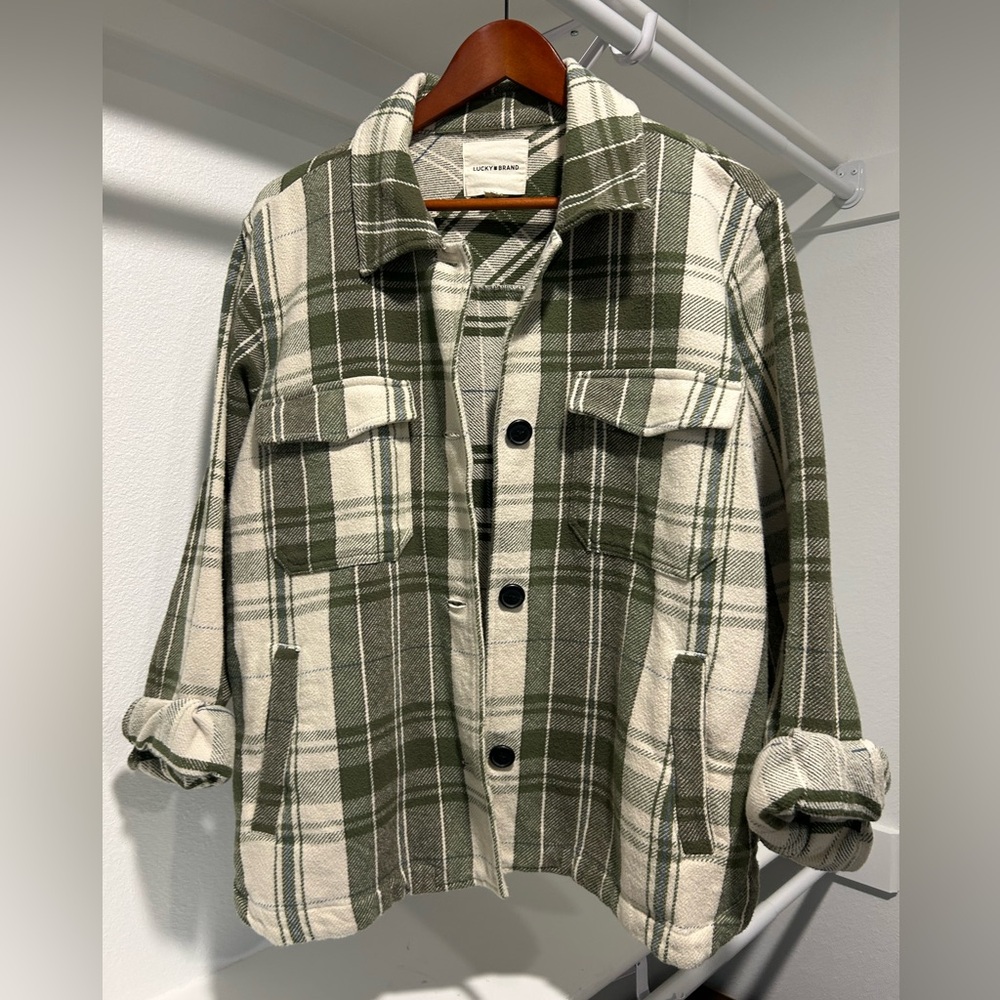 Lucky Brand Women’s Plaid Jacket Shacket Medium